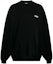 Buy Vetements Logo Bordir Crewneck Sweatshirt Hitam Pakaian Kasual UE64CW100B