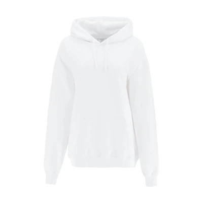 Vetements Logo Embroidered Hoodie Unisex White Long Sleeve UA53HD260W-1606