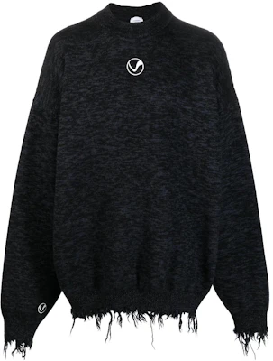 Vetements Logo Embroidered Oversized Sweatshirt Black UE63KN460B Buy Vetements Logo Embroidered Oversized Sweatshirt Black UE63KN460B