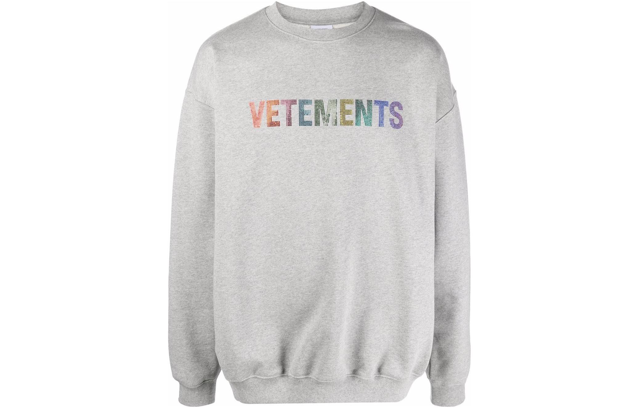 Order Sudadera Unisex Gris Vetements Logo Print Crewneck Pullover. UE52TR520GGREY
