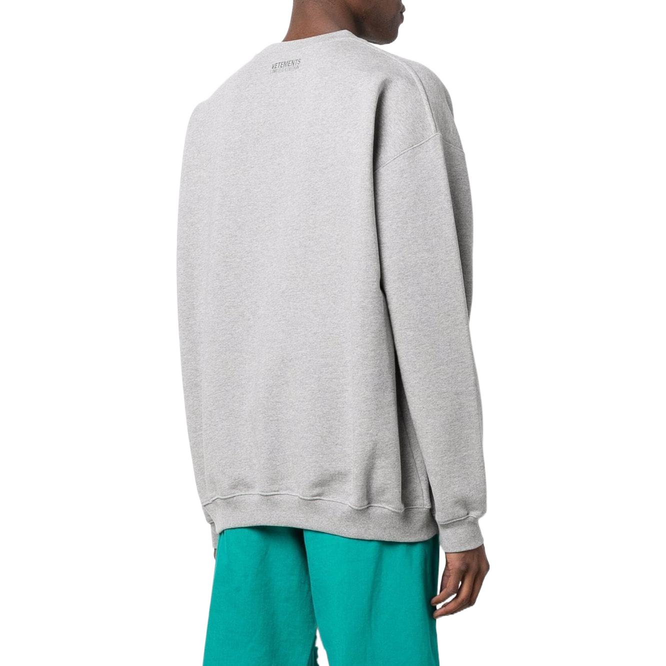 Purchase Sudadera Unisex Gris Vetements Logo Print Crewneck Pullover. UE52TR520GGREY