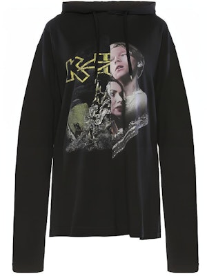 ヴェトモン ロゴプリント オーバーサイズ プルオーバースウェットシャツ ユニセックス ブラック WAH18TR4-BLACK Order ヴェトモン ロゴプリント オーバーサイズ プルオーバースウェットシャツ ユニセックス ブラック WAH18TR4-BLACK