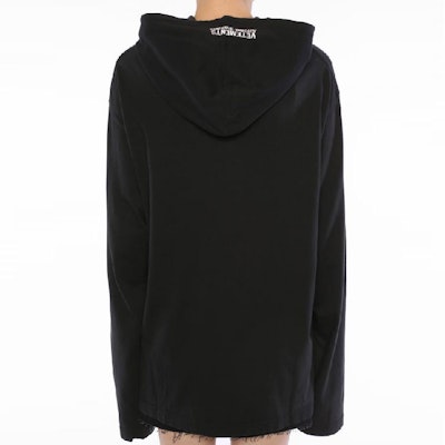 ヴェトモン ロゴプリント オーバーサイズ プルオーバースウェットシャツ ユニセックス ブラック WAH18TR4-BLACK Purchase ヴェトモン ロゴプリント オーバーサイズ プルオーバースウェットシャツ ユニセックス ブラック WAH18TR4-BLACK