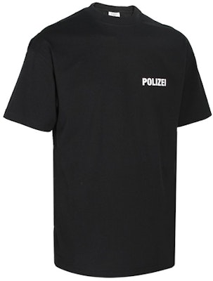 Vetements Logo Cetak Unisex Baju-T Hitam Lengan Pendek. UAH21TR511-black Order Vetements Logo Cetak Unisex Baju-T Hitam Lengan Pendek. UAH21TR511-black