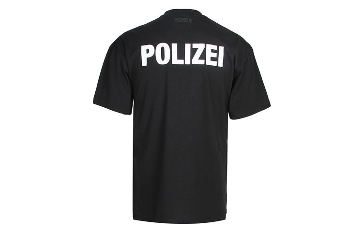 Shop Vetements Logo Cetak Unisex Baju-T Hitam Lengan Pendek. UAH21TR511-black