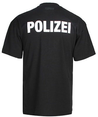 Vetements Logo Cetak Unisex Baju-T Hitam Lengan Pendek. UAH21TR511-black Shop Vetements Logo Cetak Unisex Baju-T Hitam Lengan Pendek. UAH21TR511-black