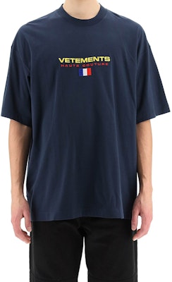 Vetements 深蓝色短袖标志印花T恤 时尚款式 UE52TR240N-1610 Lookbook Vetements 深蓝色短袖标志印花T恤 时尚款式 UE52TR240N-1610