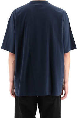 Vetements 深蓝色短袖标志印花T恤 时尚款式 UE52TR240N-1610 Shop Vetements 深蓝色短袖标志印花T恤 时尚款式 UE52TR240N-1610