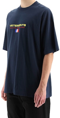 Vetements 深蓝色短袖标志印花T恤 时尚款式 UE52TR240N-1610 Purchase Vetements 深蓝色短袖标志印花T恤 时尚款式 UE52TR240N-1610