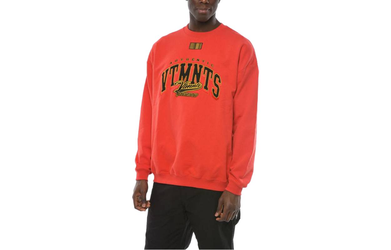 Vetements Outline Logo Print Crewneck Long Sleeve Sweatshirt - VL12TR160R1606RED