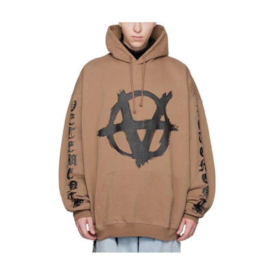 Vetements Oversized Comfortable Hoodie Men’s Taupe Brown 232669M202012