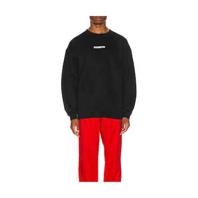 Vetements Oversized Letter Print Crewneck Sweatshirt Black UAH20TR728