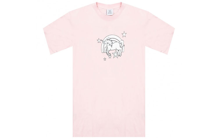 Vetements Pink Cartoon Casual Short Sleeve T-Shirt Men UE51TR390P-BABYPINK