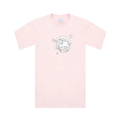 Vetements Pink Cartoon Casual Short Sleeve T-Shirt Men UE51TR390P-BABYPINK