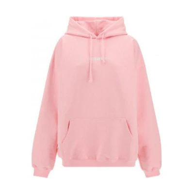 Vetements Pink Solid Color Hoodie with Hood UE52TR380P1601