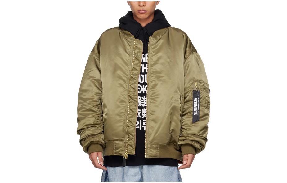 Vetements Plain Double-Zip Flap Pocket Oversized Jacket 231669M175000