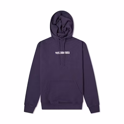 Vetements Pullover Hoodie with Logo Print Design SS20TR311-NAVY