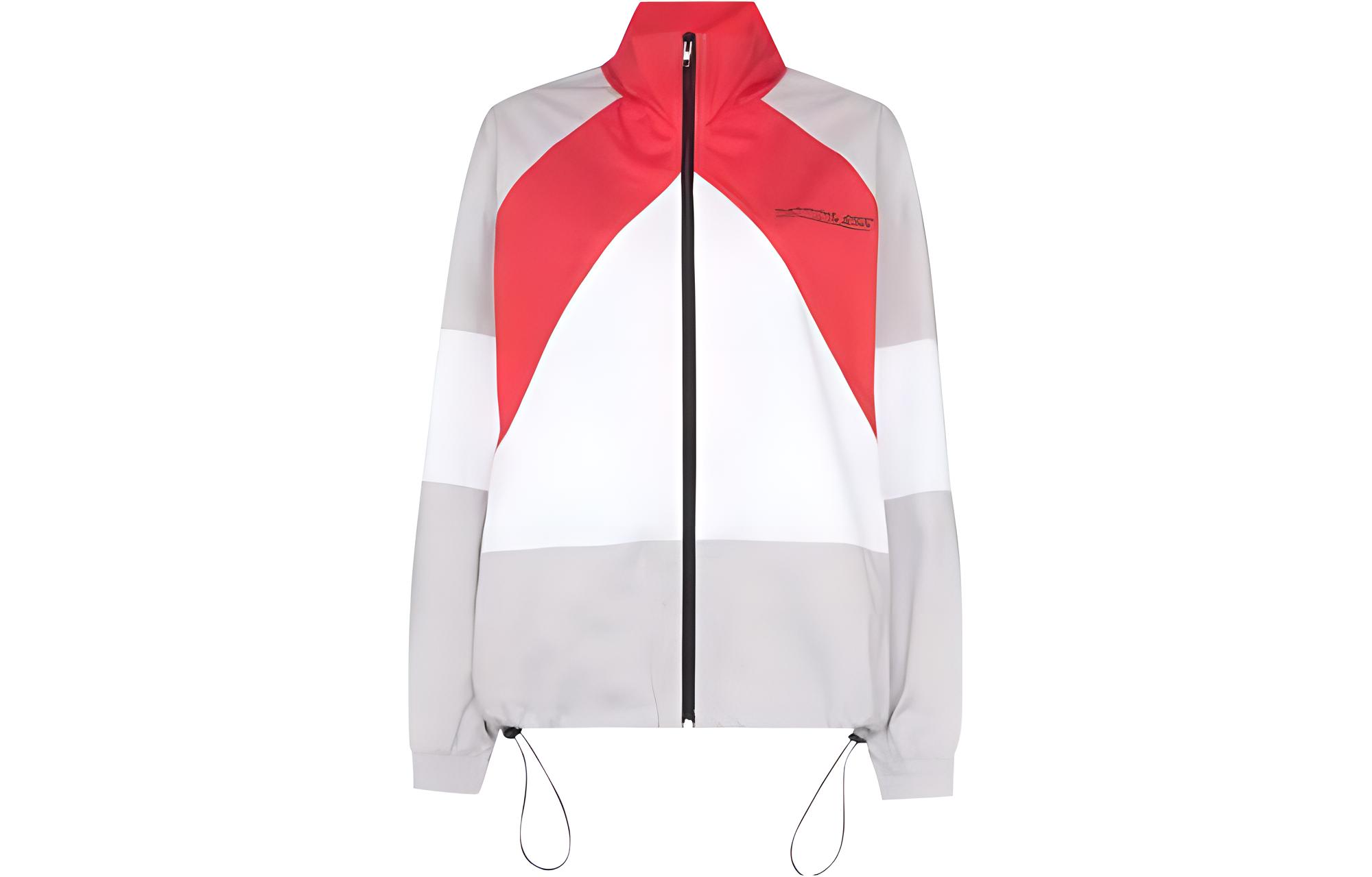Vetements Red Colorblock Logo Zip-Up Track Jacket Unisex USS191054RED