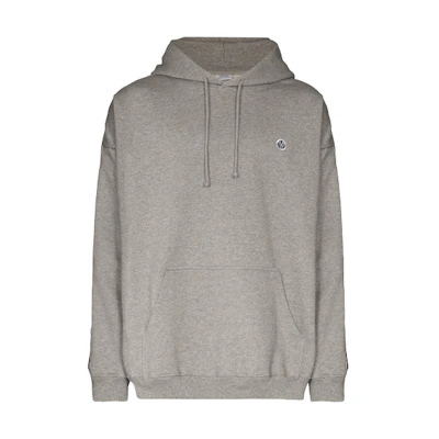 Vetements Side Logo Tape Hoodie Grey Mens UE51TR700G-GREY