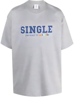 Vetements Single Print Crewneck Short Sleeve T-Shirt Unisex Grey UE52TR190G-GREY Vetements Single Print Crewneck Short Sleeve T-Shirt Unisex Grey UE52TR190G-GREY