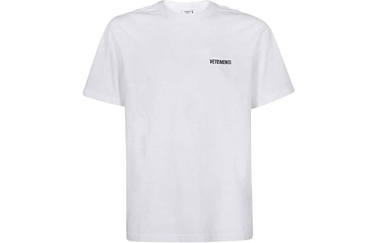 Vetements Small Logo Crewneck T-Shirt White Mens UAH21TR501-WHITE