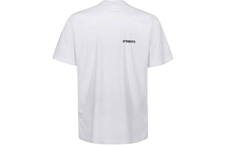 Lookbook Vetements Kemeja-T Crewneck Logo Kecil Putih Lelaki UAH21TR501-WHITE