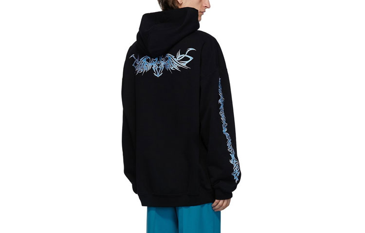 Lookbook ヴェトモン スモールロゴ レターフーディ ユニセックス ブラック UAH21TR637-BLACK