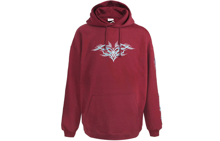 Order Vetements Hoodie Logo Kecil Unisex Maroon UAH21TR637-BORDEAUS