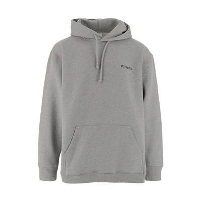 Vetements Small Logo Oversized Hoodie Unisex - Grey UAH21TR535-GREY