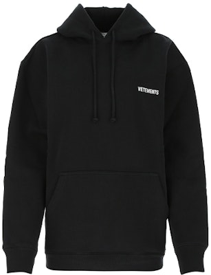 Vetements Hoodie Logo Kecil Unisex Hitam UAH21TR535-BLACK Buy Vetements Hoodie Logo Kecil Unisex Hitam UAH21TR535-BLACK