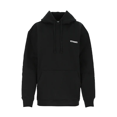 Vetements Small Logo Pullover Hoodie Unisex Black UAH21TR535-BLACK