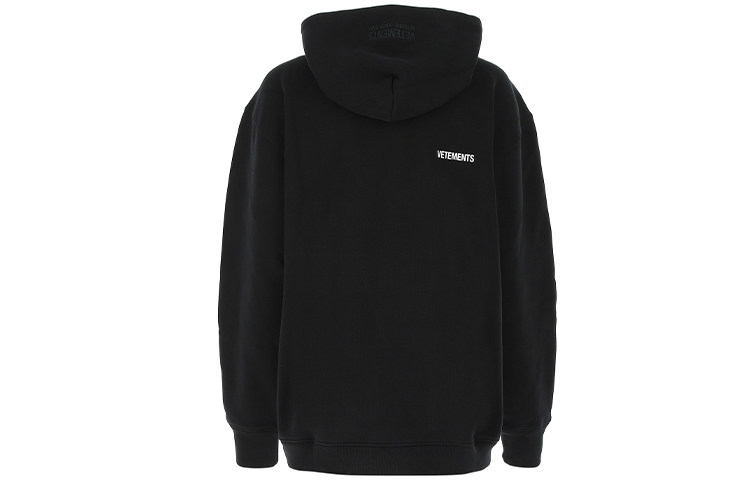 Lookbook Vetements Hoodie Logo Kecil Unisex Hitam UAH21TR535-BLACK