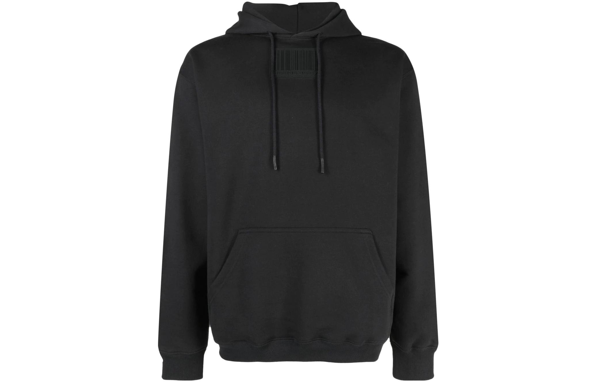 Vetements Solid Color Casual Hoodie Black VL16HD100B