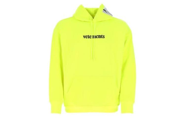 Vetements Solid Color Green Pullover Hoodie Long Sleeve SS20TR3111607-FLUYEL