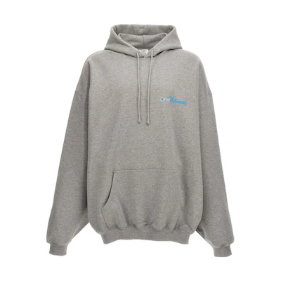 Vetements Solid Color Hoodie Long Sleeve Casual Grey UE54HD300GGREYMELANGE
