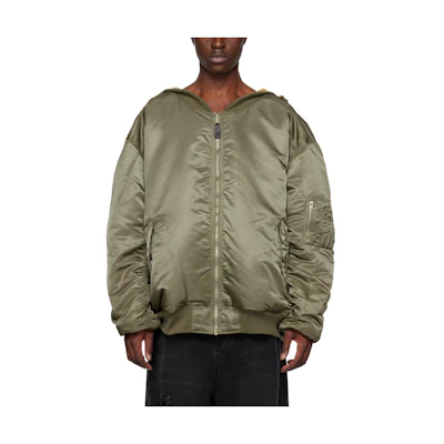 Vetements Solid Color Zip-Up Hoodie Jacket 231669M175002