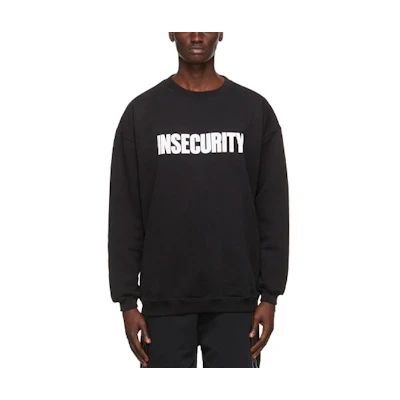 Vetements SS21 Front Logo Pullover Hoodie Black 211669M204000