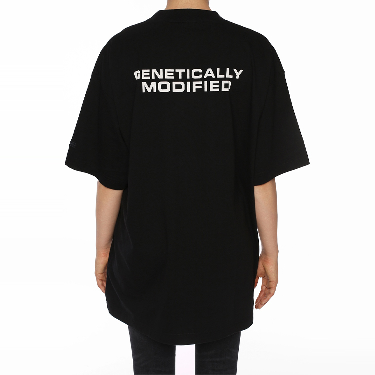 Purchase Vetements SS21 Baju-T Hitam Oversaiz Lelaki dengan Grafik Cetakan. WAH18TR1-BLACK