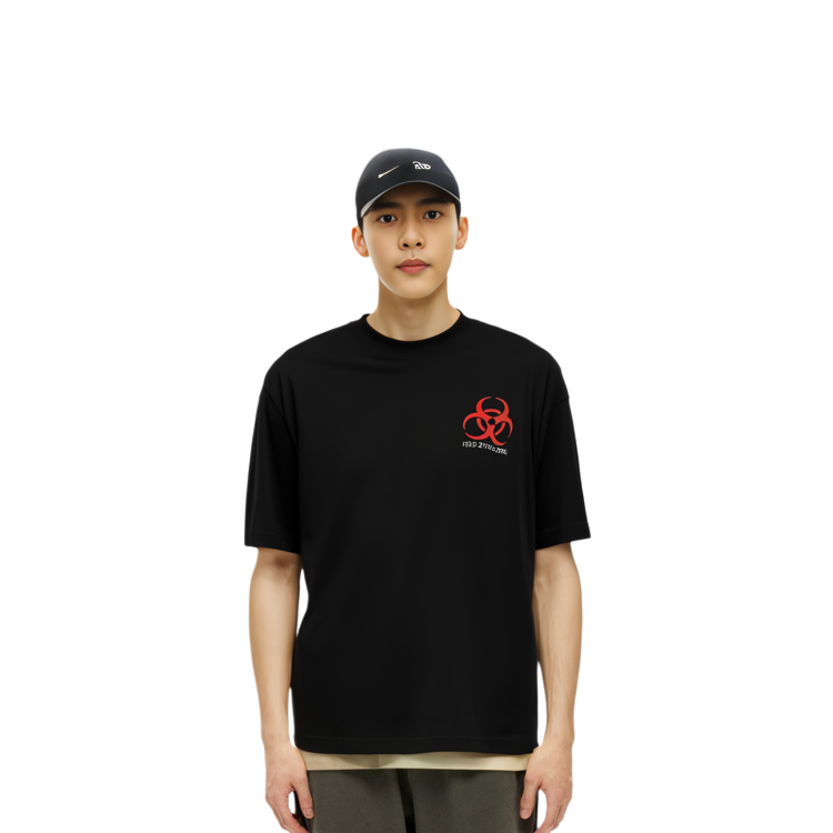 Details for Vetements SS21 Baju-T Hitam Oversaiz Lelaki dengan Grafik Cetakan. WAH18TR1-BLACK