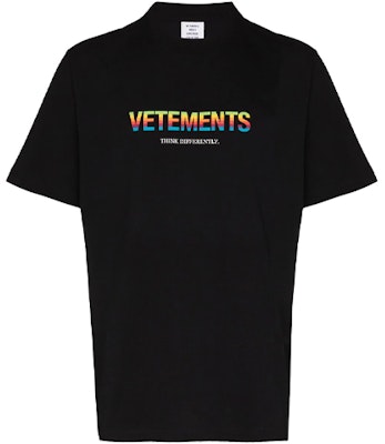 Vetements SS21 Baju-T Hitam Cetakan Huruf Lengan Pendek. UE51TR620B Order Vetements SS21 Baju-T Hitam Cetakan Huruf Lengan Pendek. UE51TR620B