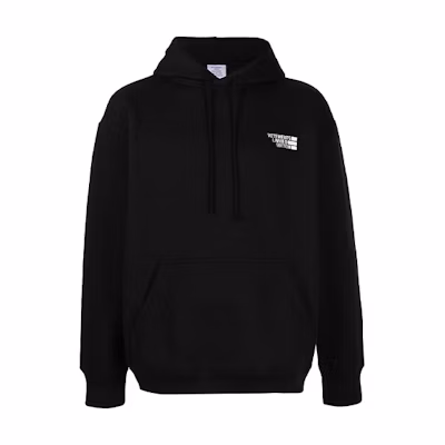 Vetements SS21 Logo Graphic Hoodie Black Unisex Pullover UE51TR730LOGO-BLACK