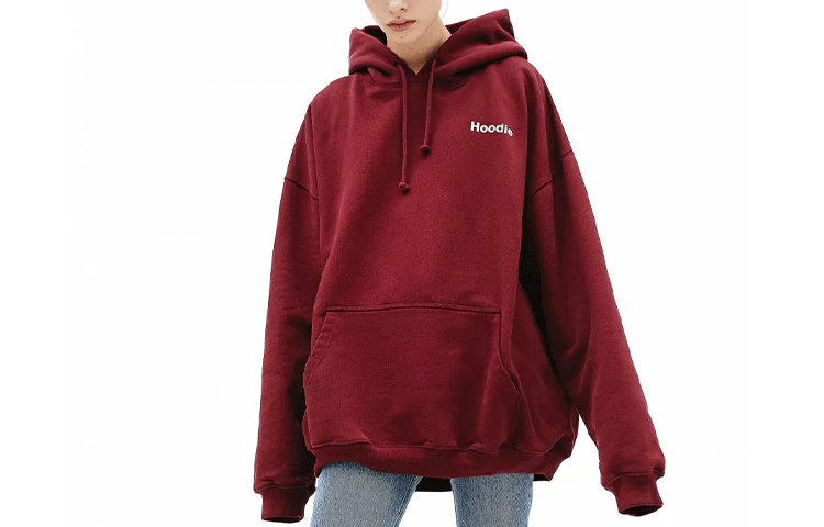 Vetements SS21 Logo Hoodie Unisex Maroon Red UE51TR310R-BO