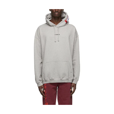 Vetements SS21 Logo Patch Hoodie Grey Mens 211669M202022
