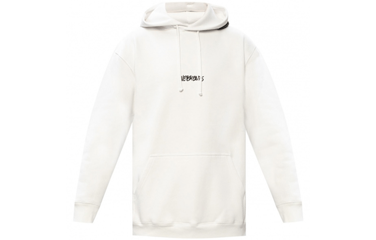 Vetements SS21 White Micro Logo Letter Hoodie Men UAH21TR630-WHITE