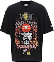 Vetements SS22 Black Graphic Logo Print Short Sleeve T-Shirt. UE52TR350B1610 Vetements SS22 Black Graphic Logo Print Short Sleeve T-Shirt. UE52TR350B1610