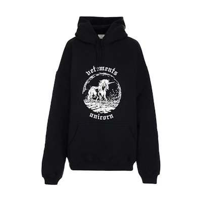 Vetements SS22 Animal Print Letter Logo Pullover Hoodie Unisex Black UE52TR430B