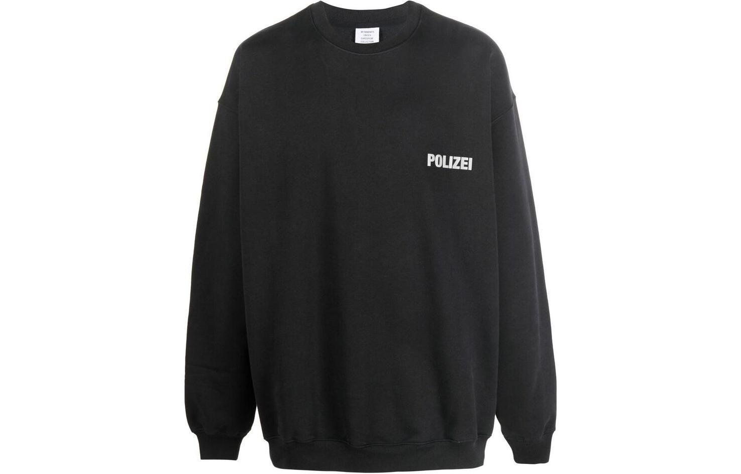 Vetements SS22 Black Pullover Hoodie with Letter Print Unisex UA53CN200BBLACK