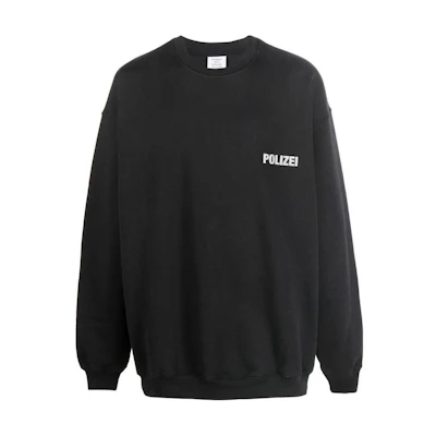 Vetements SS22 Black Pullover Hoodie with Letter Print Unisex UA53CN200BBLACK