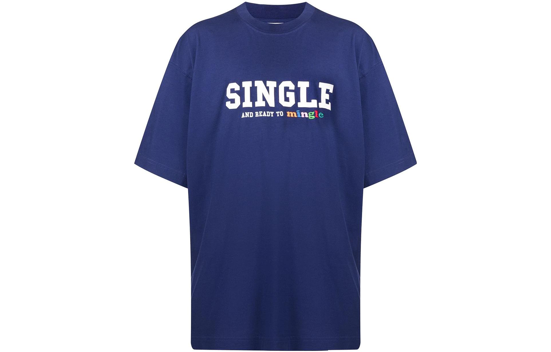 Order ヴェトモン SS22 ブルー レタープリント Tシャツ ショートスリーブ UE52TR190N