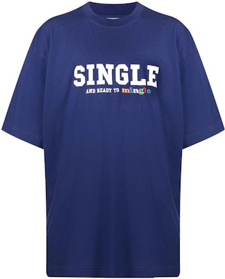 ヴェトモン SS22 ブルー レタープリント Tシャツ ショートスリーブ UE52TR190N Order ヴェトモン SS22 ブルー レタープリント Tシャツ ショートスリーブ UE52TR190N